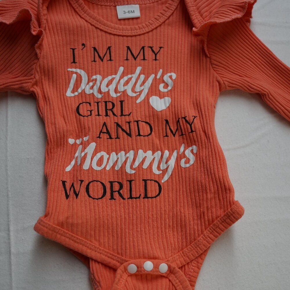 Baby Girl Matching Set, Daddy's Girl, Floral Set, Size 3-6m